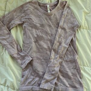 Blush Athleta Camouflage Long Sleeve Top